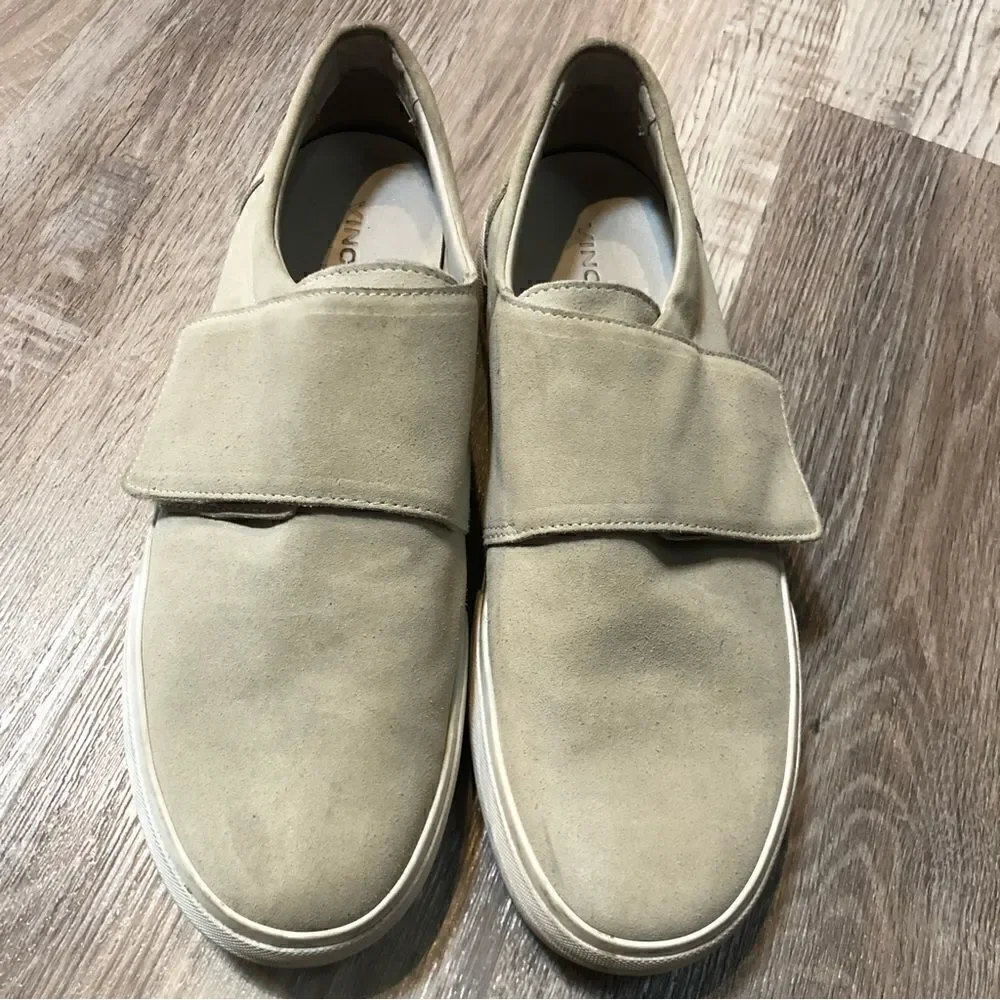 VINCE Cage Platform Suede Slip On Sneaker Size 8.5‎
